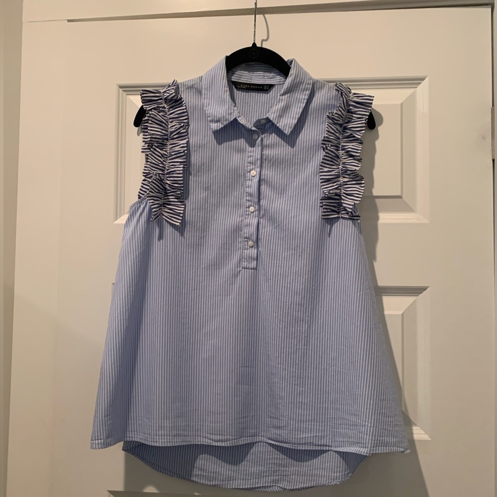 Zara Ruffled Blouse (Small)